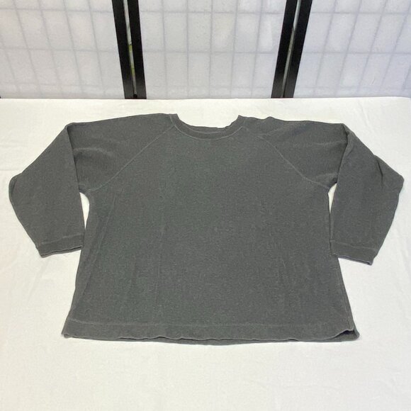 Preswick & Moore Sport Raglan Sleeve Rib Knit Crew Neck Tee Gray XL Athletic Top - Picture 7 of 12